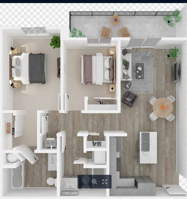 Columbia Riverwalk 2x2 B Floor Plan